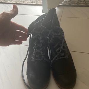 Sorrel water proof wedge ankle boot black